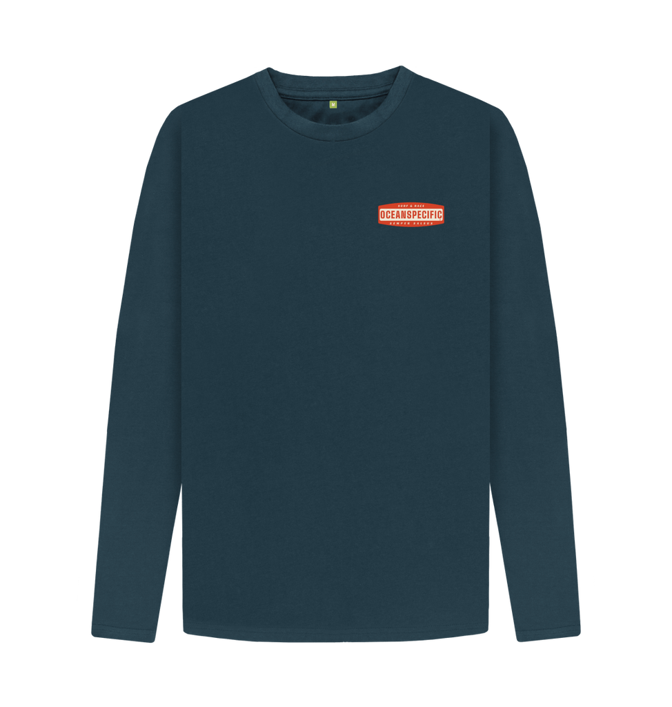 Denim Blue Semper Salsus Co long sleeve T shirt